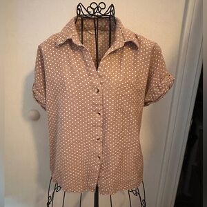 Sim & Sam high low blush top 90s top